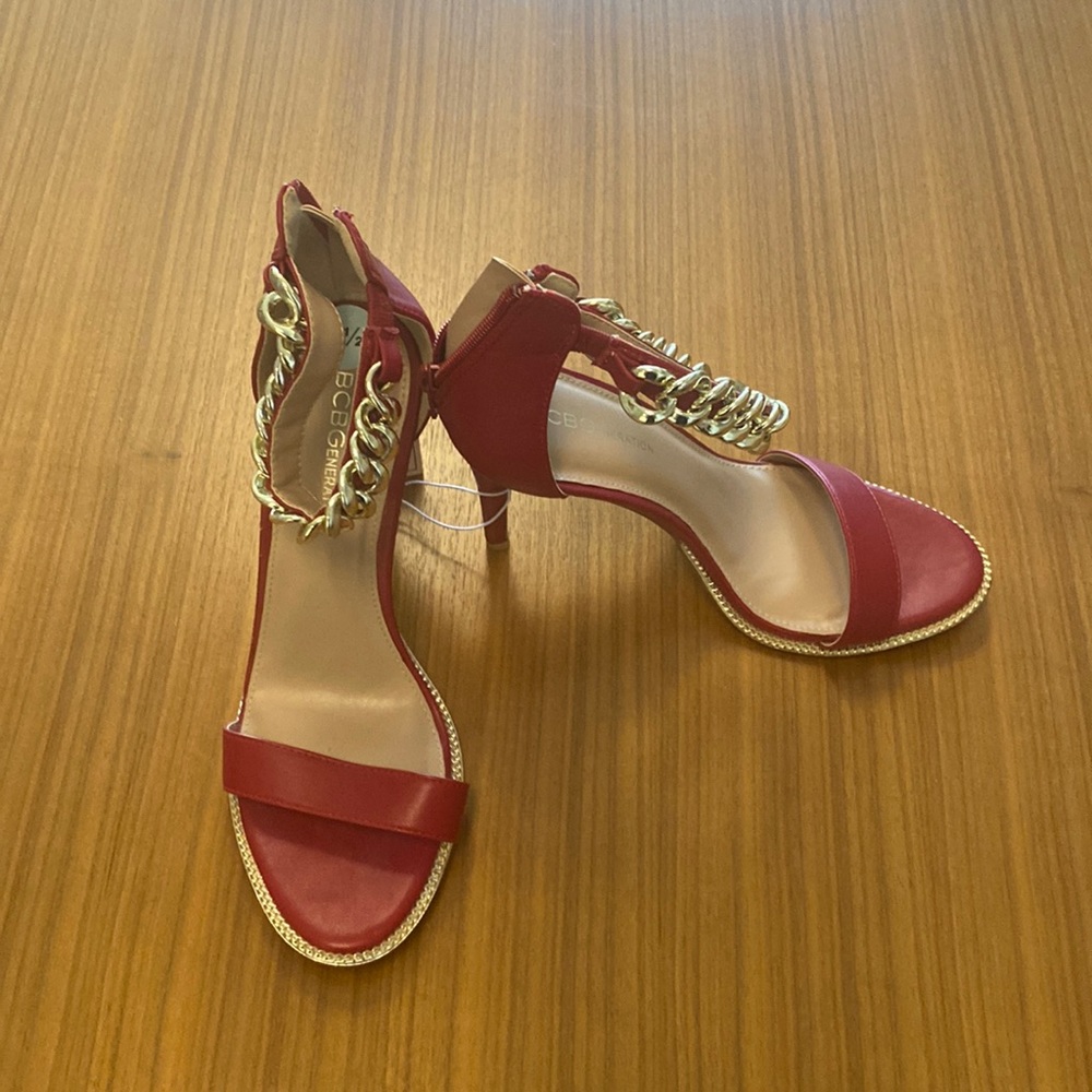 BCBGeneration Red Open Toed Shoes